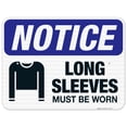 thumbnail image 1 of Long Sleeves Must Be Worn Sign, OSHA Sign, 18x24 Reflective Aluminum EGP, 1 of 1