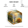 thumbnail image 3 of Kdxio Artistic Oil Painting Sunflower Print Tissue Box Cover,Square Decorative PU Leather Facial Paper Case Organizer Holder Dispenser for Bathroom,Night Stands,Desk,Car 5.2''X5.2''X5.2'', 3 of 6