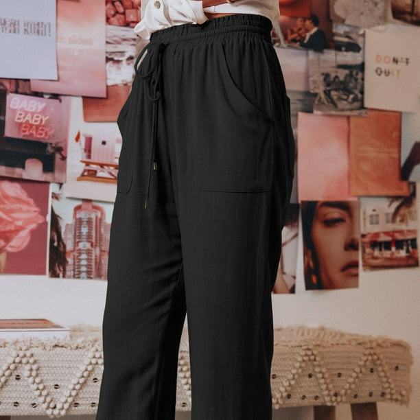 Pantalones Joggers con Cordon para Mujer Pantalones Conicos para Mujer Pantalones con Cordon Conicos con Cordon Pantalones con Cintura Elastica con Cordon Instalacion sin Esfuerzo Bodega Aurrera en li...