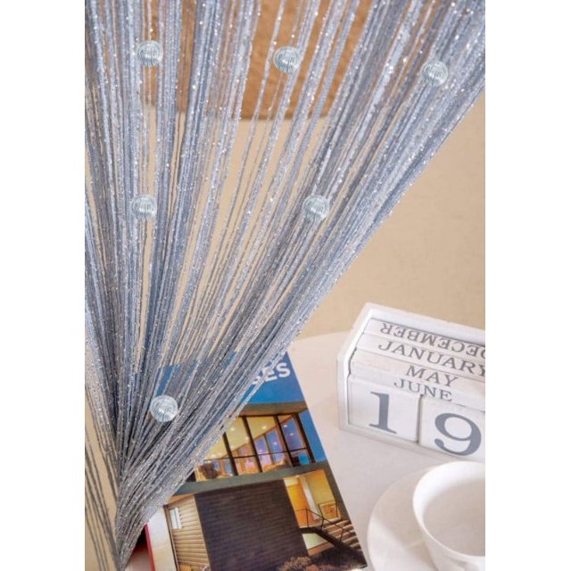 Nvzi 39,37 x 110,24 pulgadas Cortina decorativa para puerta, panel de pared con flecos, cafetería, restaurante, divisor de puerta, cuentas, borlas, decoración de pantalla, gris
