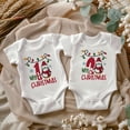 thumbnail image 1 of Body infantil con estampado navideño 1.º/2.º para bebé, mono informal de cuello redondo para recién nacido, ropa de bebé de manga corta para el día de Navidad, 1 of 5