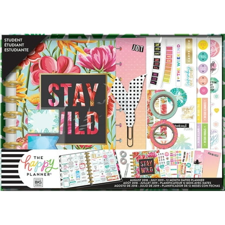 The Happy Planner 12-Month Dated Planner Kit-Stay Wild, Aug 2018-July 2019
