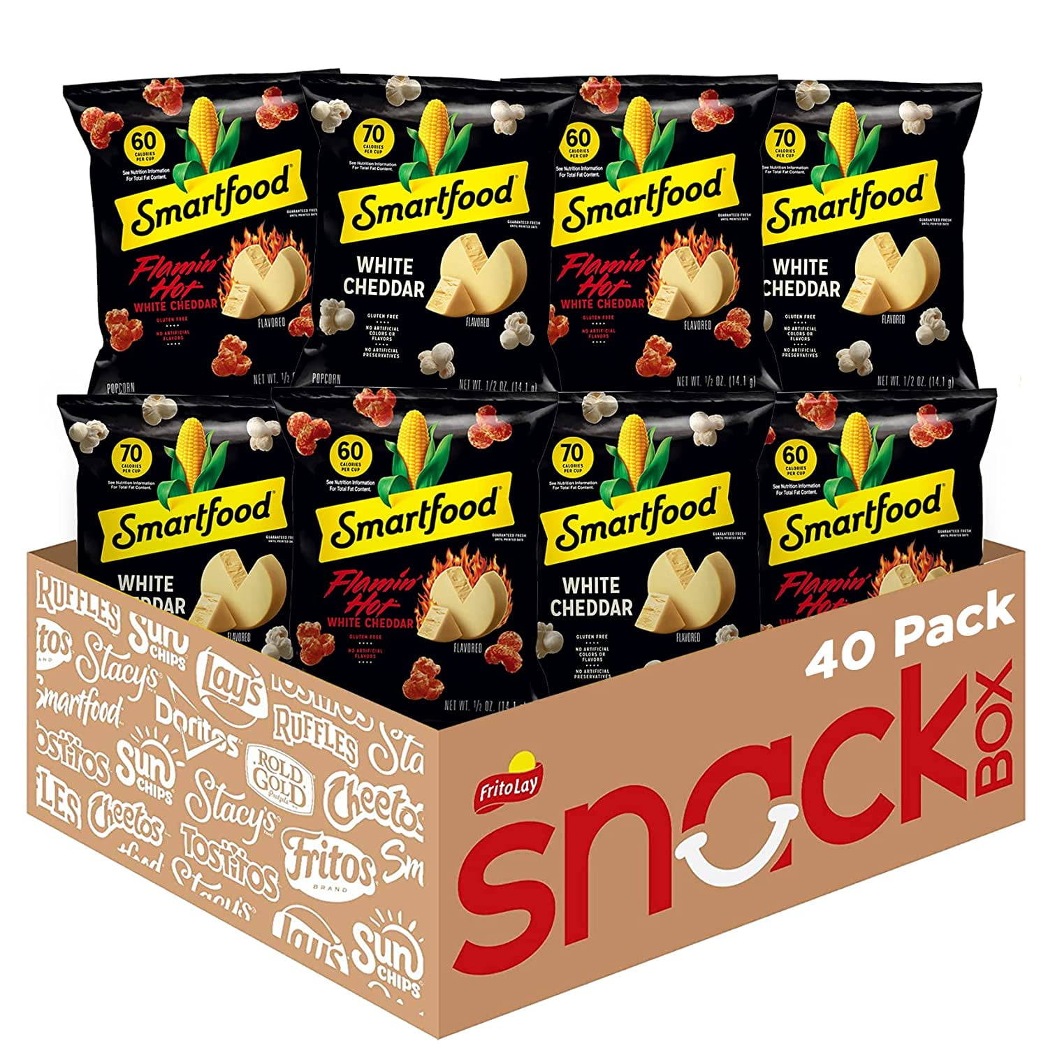 0.5 Ounce Smartfood Popcorn Variety Pack Pack of 40 