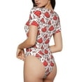 thumbnail image 2 of Kdxio Amanita Red Mushroom for Women's Short-Sleeved Onesie Stylish Round Neck Pajamas Bodysuit Jumpsuit Nightwear-X-Large, 2 of 7
