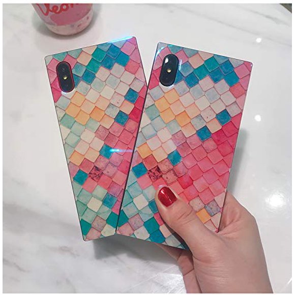Étui pour iPhone X Étui iPhone TP, Étui Souple Colorée Rose Brillante pour iPhone X TP