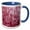 Blue/White, variant on 3drose, Viva Magenta Monotone Abstract Art, 11oz Mug