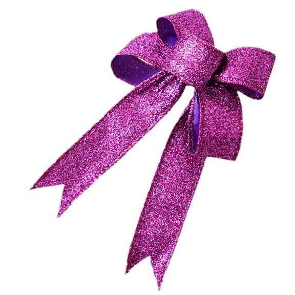 GOOHOCHY  Mini Christmas Ornaments Topper Bow Decoration Bowknot