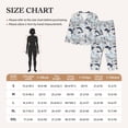 thumbnail image 4 of Pofeuu Sea Life Elements Print Womens Pajamas Set Long Sleeve Sleepwear Button Down Nightwear Soft Pj Lounge Sets Button Down Pajamas Women-Large, 4 of 7