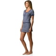 thumbnail image 2 of Casual Nights Women's Short Sleeve Striped Henley Nightie Shirt, 2 of 2
