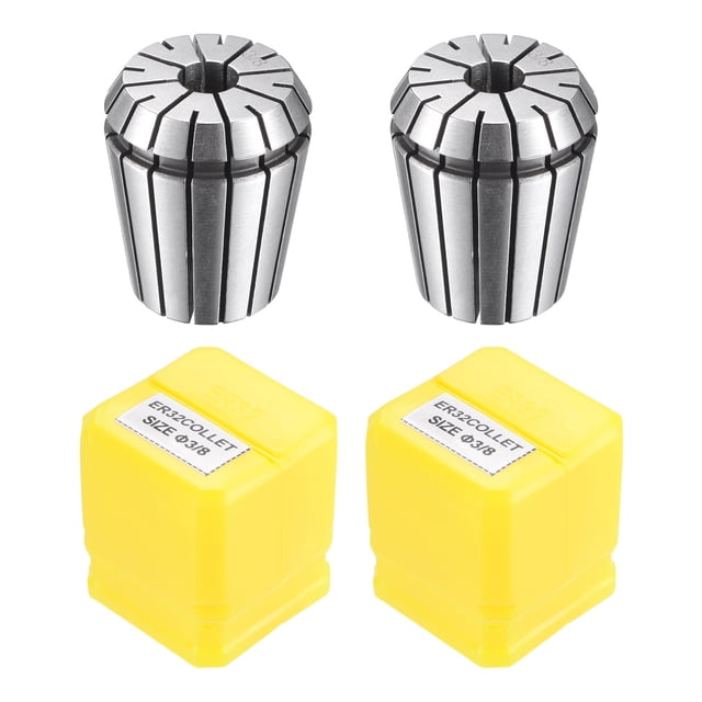 Unique Bargains ER32 Spring Collet, 3/8' Chuck for CNC Engraving Machine Lathe Milling Tool 2 Pack