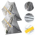 thumbnail image 3 of 2 Pcs Abri d'Urgence Jetable Tente Portable Camping SOS Abri (Argent), 3 of 5