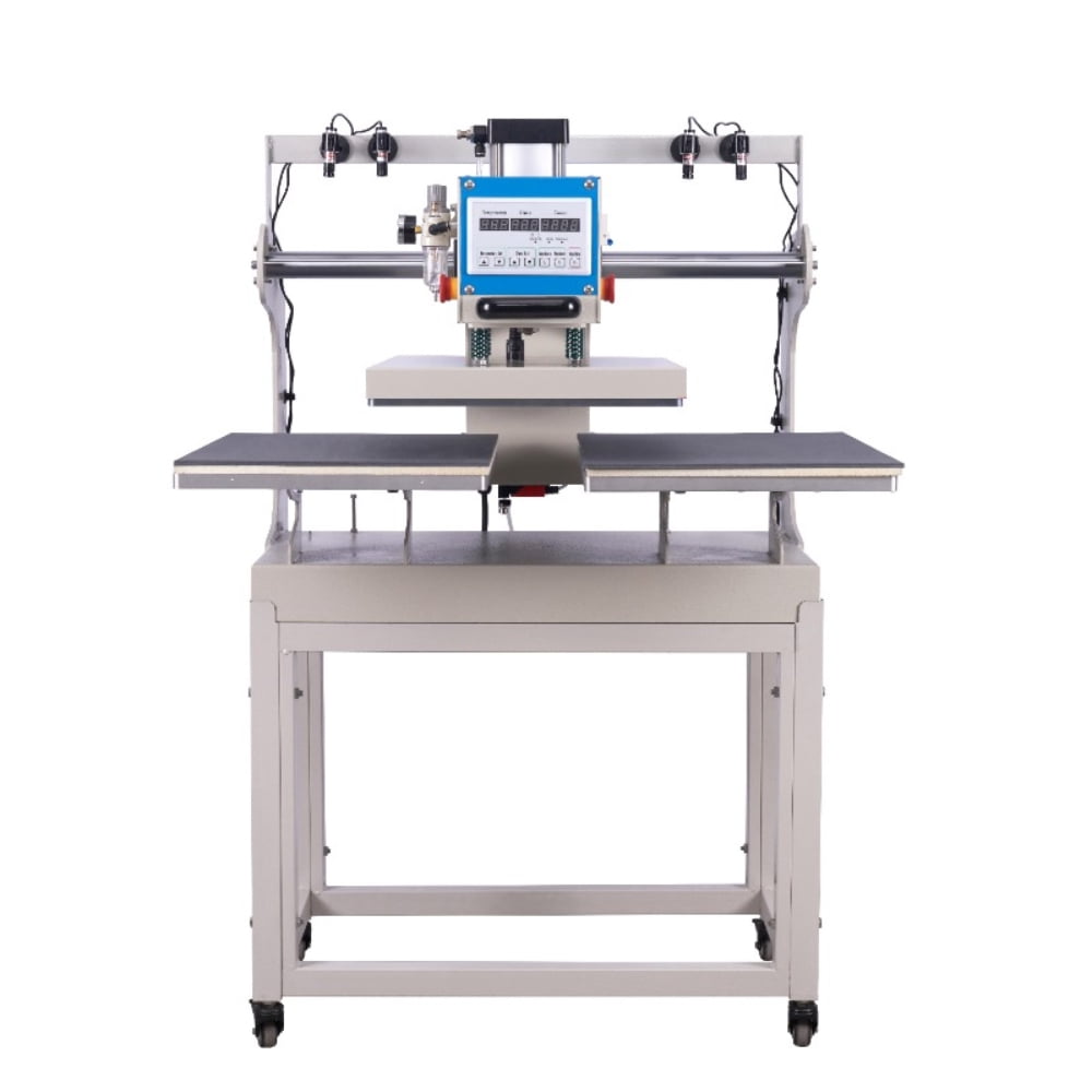 16x24 pneumatic up sliding dual platen heat press machine with infrared positioning