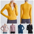 thumbnail image 4 of Chaquetas deportivas para mujer Cremallera completa Agujeros para los pulgares Bolsillos Running Fitness, 4 of 7