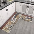 thumbnail image 3 of Vintage Kitchen Pattern Kitchen Mat Set Of 2,Kitchen Rugs Mats with Dirty Resistance,washable,Non-Slip,kitchen Rugs and Mats 17.7x24+17.7x48inch, 3 of 7