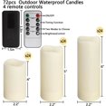 thumbnail image 3 of Set de 72 velas impermeables sin llama para exteriores YOROXRG, 3 of 7
