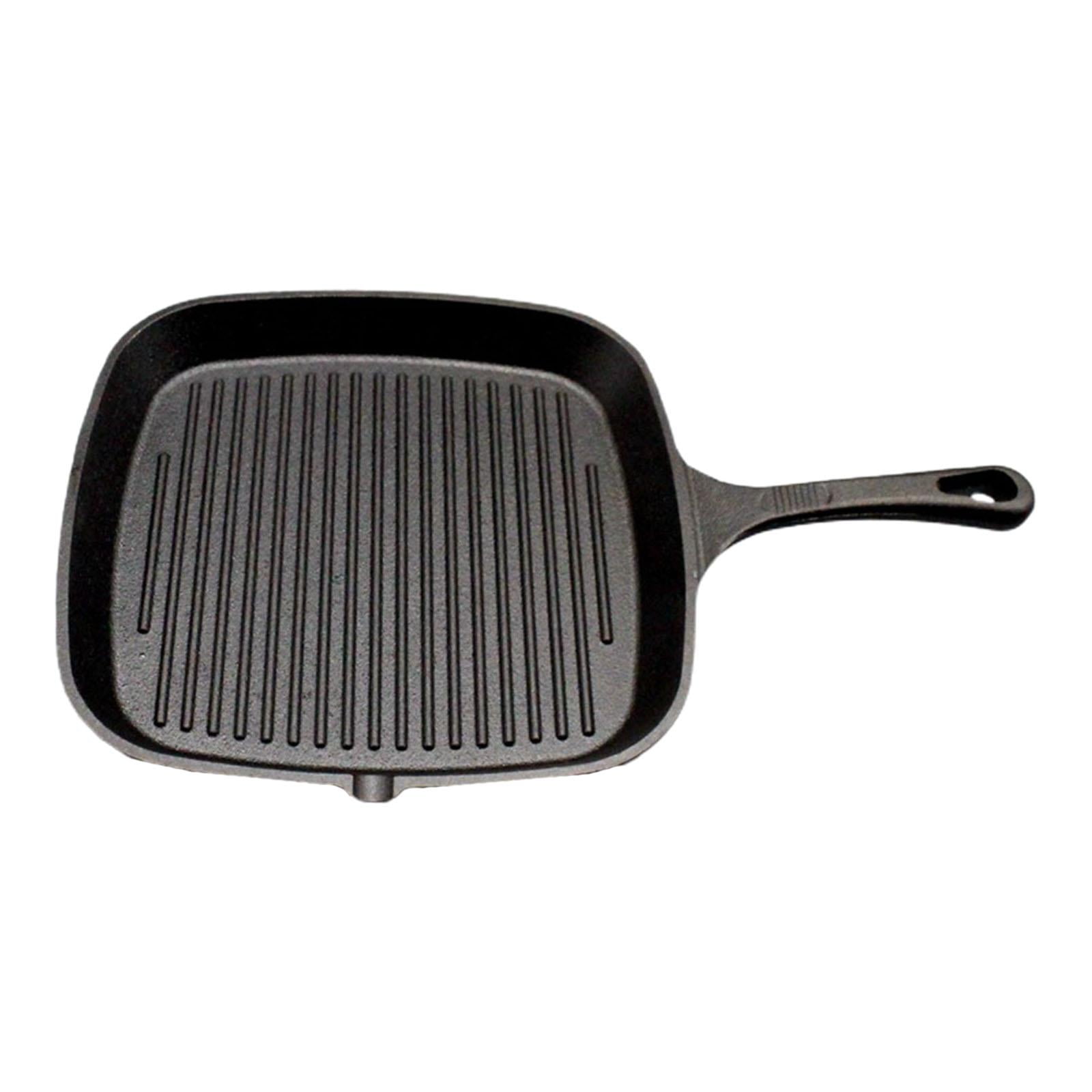 29/33cm Round Cast Iron Uncoated Frying Pan Outdoor Pancake Griddle  Nonstick Barbecue Gril Cooking Pot Kitchen Cookware Utensils