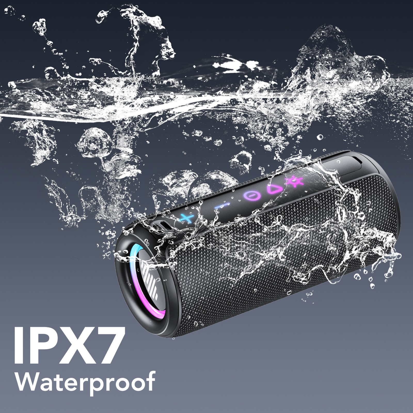 CASCHO Portable Bluetooth Speaker, 25W, IPX7, 30H Battery photo 2