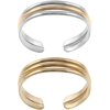 Sterling Silver Handcrafted Basic Toe Ring Set