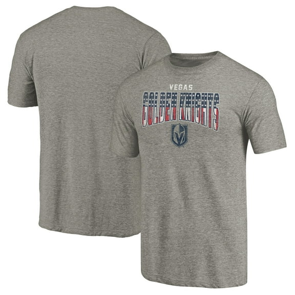 Men's Heathered Gray Vegas Golden Knights Freedom Tri-Blend T-Shirt