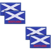 Scottish Patch 4 Pcs Scotland Flag Flags Stickers Banner Jacket Patches for Polyester
