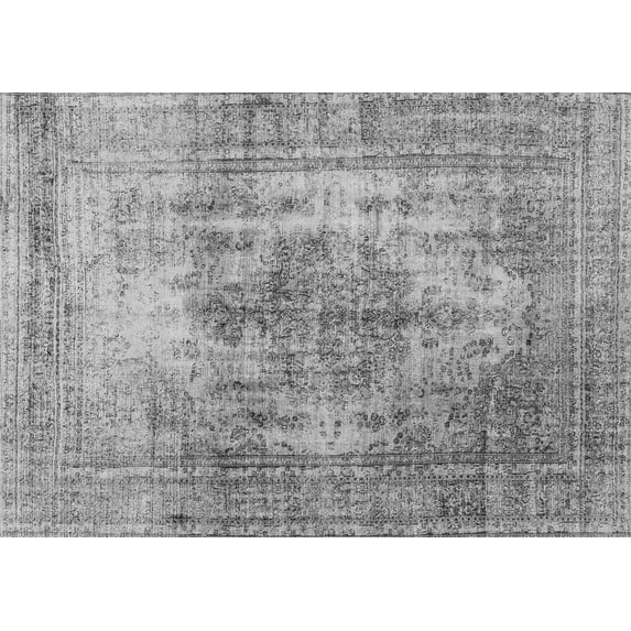 Ahgly Company Indoor Rectangle Abstract Gray Contemporary Area Rugs, 5' x 8'