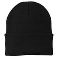 thumbnail image 3 of Outdoor Apparel Adult Black Premium Winter Beanie Hat with 3M Thinsulate Lining, 3 of 5