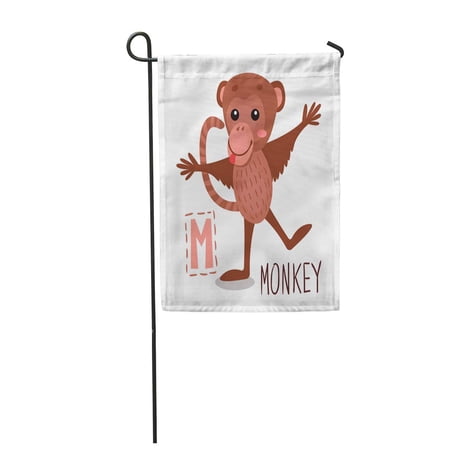 SIDONKU Colorful Zoo Cute and Funny from The English Alphabet ABC Garden Flag Decorative Flag House Banner 12x18 inch