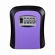 thumbnail image 2 of Key Box Wall Mounted 4 Digit Aluminium Alloy Simple Safe Key Lock Box for Site Apartment Factory Purple, 2 of 2