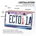 thumbnail image 3 of Aluminum License Plate Frame 2 Pack Car Exterior Accessory Car Tag Holder for Front Rear Plates Cars Decor Whimsical Candyland Scene, 3 of 7