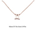 thumbnail image 4 of Collar COLGANTE Qarigey de Doce signos del zodiaco Geminis en oro rosa, 4 of 6