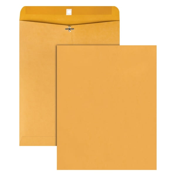 Office Depot® Brand Clasp Envelopes, 11 1/2" x 14 1/2", Brown, Box Of