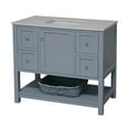 thumbnail image 2 of Lakeshore 42" Bathroom Vanity with Powder Blue Cabinet and Engineered White Top, 2 of 6