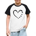 thumbnail image 2 of ATOGUTA Girls Graphic Shirts Valentine Cute Love Heart Graphic T-Shirt Valentine's Day Outfit Love Heart Tee Size 3T-14, Black, 2 of 6