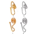 thumbnail image 3 of Sonducket Anillo de nariz geométrico Anillos circulares en forma de U Cruce Clip ajustable Cuerpo de moda Mujeres Regalo Casual Type-03 Type3 NO3, 3 of 6