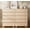 Natural, variant on Aufeile 41" Tall Dresser for Bedroom, 5 Drawer Wood Dresser with Curved Profile, Modern Vertical Chest of Drawers, Slim Storage Dresser for Bedroom, Living Room & Entryway, Natural