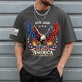 thumbnail image 2 of 250 Anniversary USA Shirt Mens Flag Tshirt 250th America Anniversary Tee 250 Years Patriotic Tops, 2 of 6