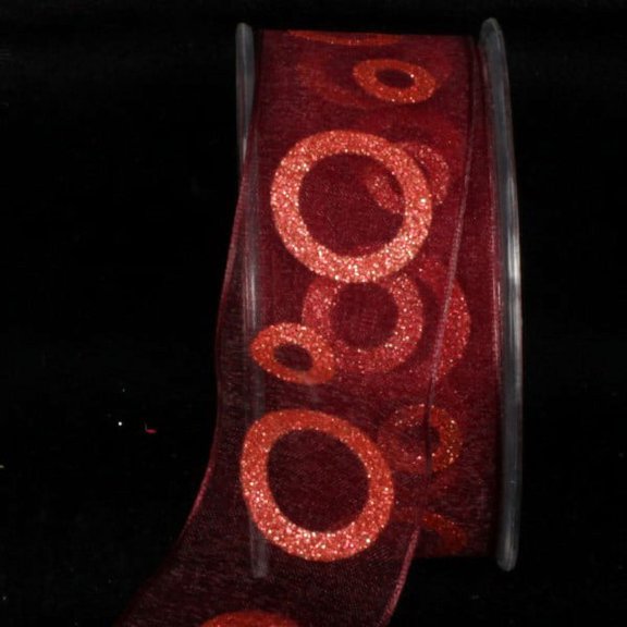 The Ribbon People Shimmering Red Power Loops Wired Craft Ribbon 1.5" x 27 Yards