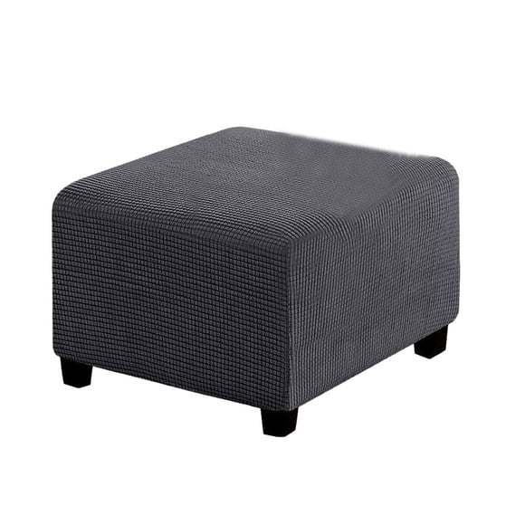 Funda otomana cuadrada Yuarrent resistente al desgaste gris oscuro S
