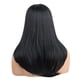 thumbnail image 3 of 1 Pieza de Recta Negra Resistente Al Cabello Peluca Llena de Moda, 3 of 9