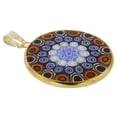 thumbnail image 3 of GlassOfVenice Murano Glass Millefiori Pendant in Gold-Plated Frame 1", 3 of 4