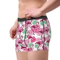 thumbnail image 2 of Uemuo Flamingo Pattern Men's Boxer Briefs,Trunk Anti-Chafing,Comfortable, Durable, and Stylish Underwear-Small, 2 of 9