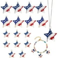 thumbnail image 3 of 1Box 16Pcs 3 Styles Star Shape American Flag Charms with Rhinestone Star Flag Alloy Enamel Pendants Patriotic Enamel Charms for Independence Day Light Gold and Silver 20mm 33mm, 3 of 8