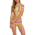 thumbnail image 2 of Raisins Juniors Newport Stripe Island Bikini Top (Yellow, X-Large), 2 of 3