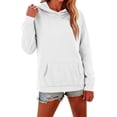 thumbnail image 7 of Hoodies for Women Oversized Trendy Fall Sweatshirt Pullover Fleece Long Sleeve Sweaters Winter Y2k Clothes White S, 7 of 7