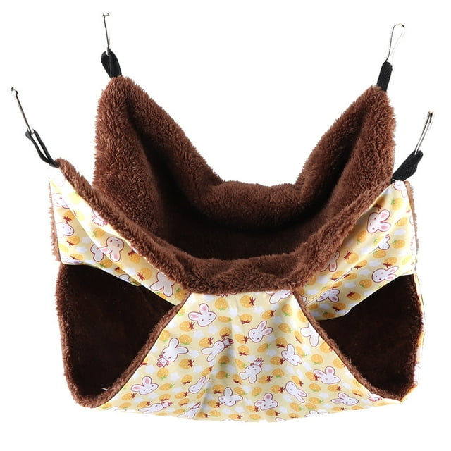 Pet Hammock,Yellow Rabbit Double Layer Pet Hanging Bed Pet Hanging Sleeping Bag Advanced Technology