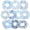 Blue, variant on 10 count Hair Scrunchies for Women Satin Silk Scrunchies  Fuzzy Flower  Bubble Hairties Bulk Elastic Hair Accessories Scrunchies for Teens Girls(Blue)