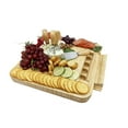 thumbnail image 1 of JS Gourmet - Large Bamboo Cheese Board with Sliding Drawer and 4 Knives, 1 of 3