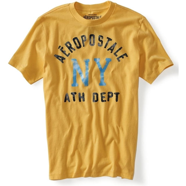 Aeropostale - Camiseta gráfica para hombre del departamento de atletismo de NY, amarillo, extragrande