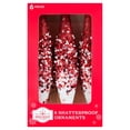 thumbnail image 4 of 6-Count Red and White Glitter Ombre Finial Shatterproof Christmas Ornaments, 6.1", by Holiday Time, 4 of 5