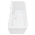 thumbnail image 3 of Groda 63" x 30" Acrylic Flatbottom Soaking Bathtub in White with Drain/Overflow, 3 of 13